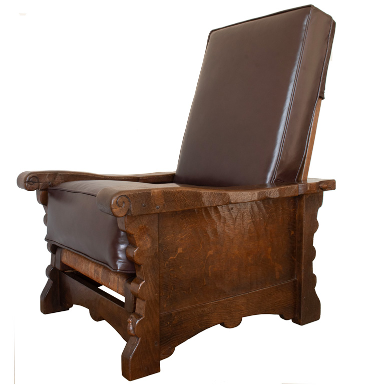 ROBERT MOUSEMAN THOMPSON RARE EARLY OAK RECLINING CHAIR