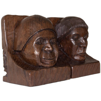 THOMAS GNOMEMAN WHITTAKER OAK MONKS HEAD BOOKENDS