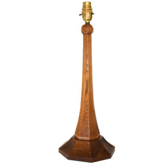 YORKSHIRE OAK TABLE LAMP ATTRIBUTED TO ROBERT THOMPSON