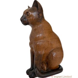 ROBERT MOUSEMAN THOMPSON CARVED OAK SIAMESE CAT
