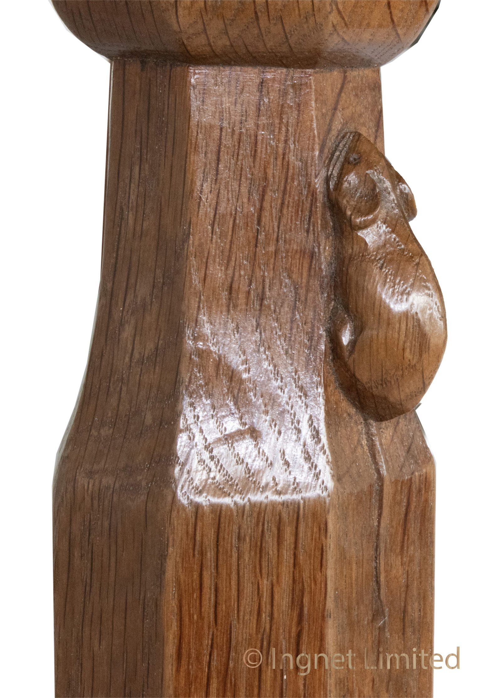 ROBERT MOUSEMAN THOMPSON OAK ADZED COFFEE TABLE - Image 11