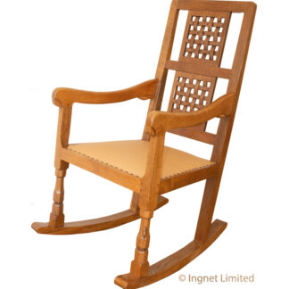 ROBERT MOUSEMAN THOMPSON OAK ROCKING CHAIR