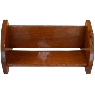 ROBERT MOUSEMAN THOMPSON VINTAGE ADZED OAK BOOK TROUGH