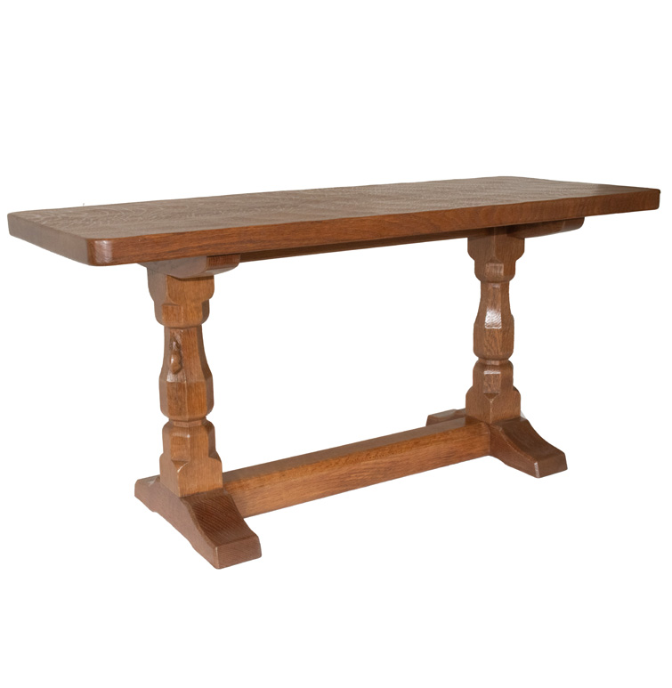 ROBERT MOUSEMAN THOMPSON OAK ADZED COFFEE TABLE