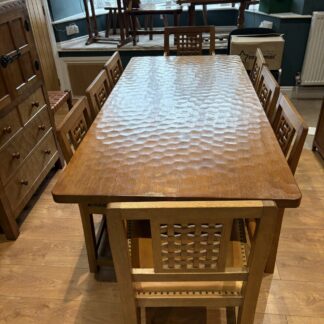 ROBERT MOUSEMAN THOMPSON DINING SUITE WITH 8 DINING CHAIRS 2+6