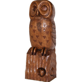 ROBERT MOUSEMAN THOMPSON CARVED OAK OWL