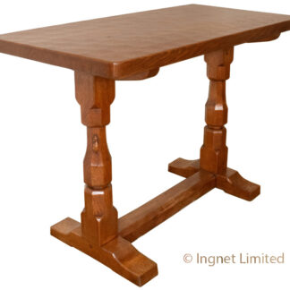 ROBERT MOUSEMAN THOMPSON OAK ADZED HALL/EXTENSION TABLE
