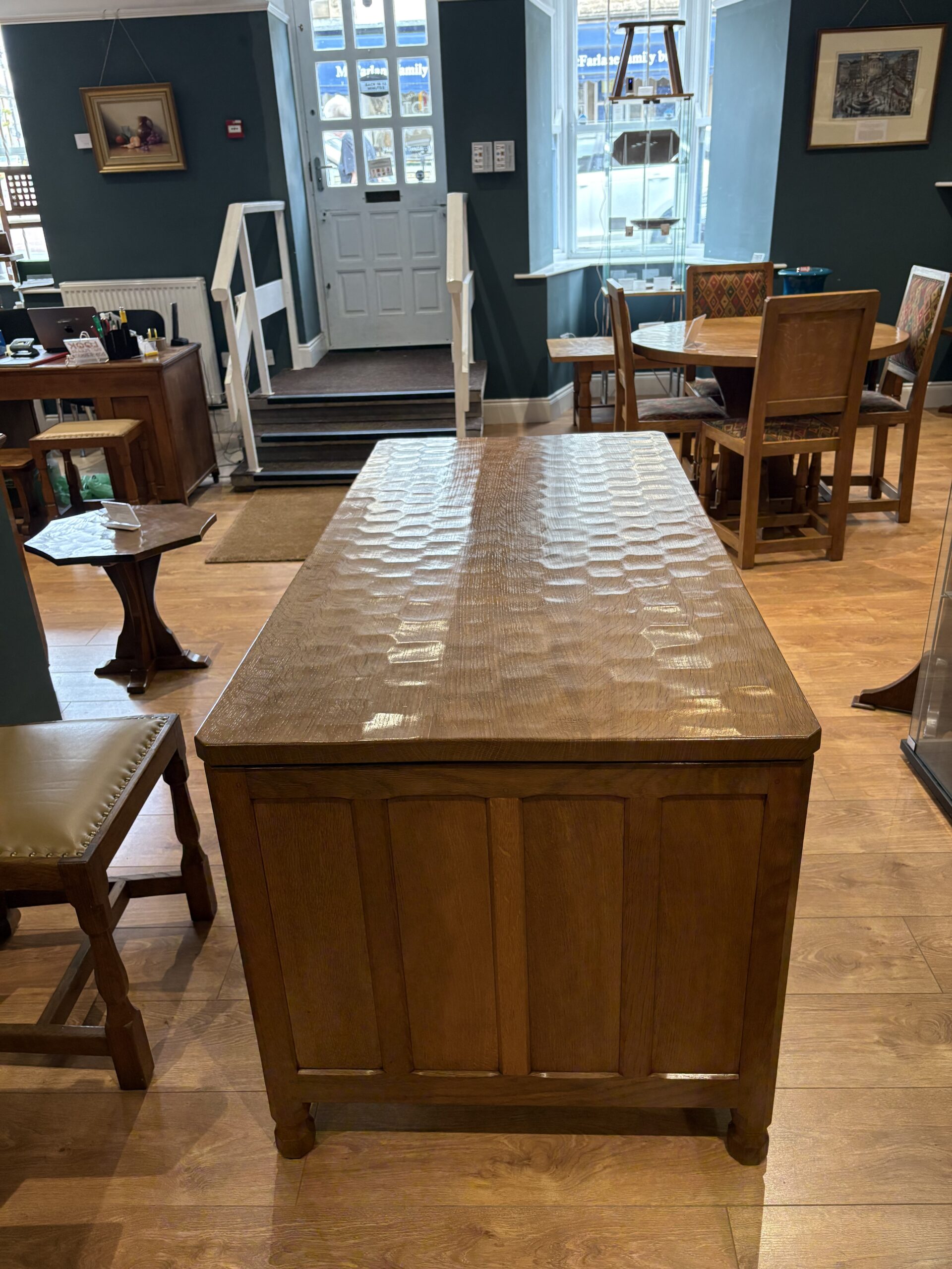 ROBERT MOUSEMAN THOMPSON RARE LARGE DOUBLE SIDED PARTNERS DESK - Image 5