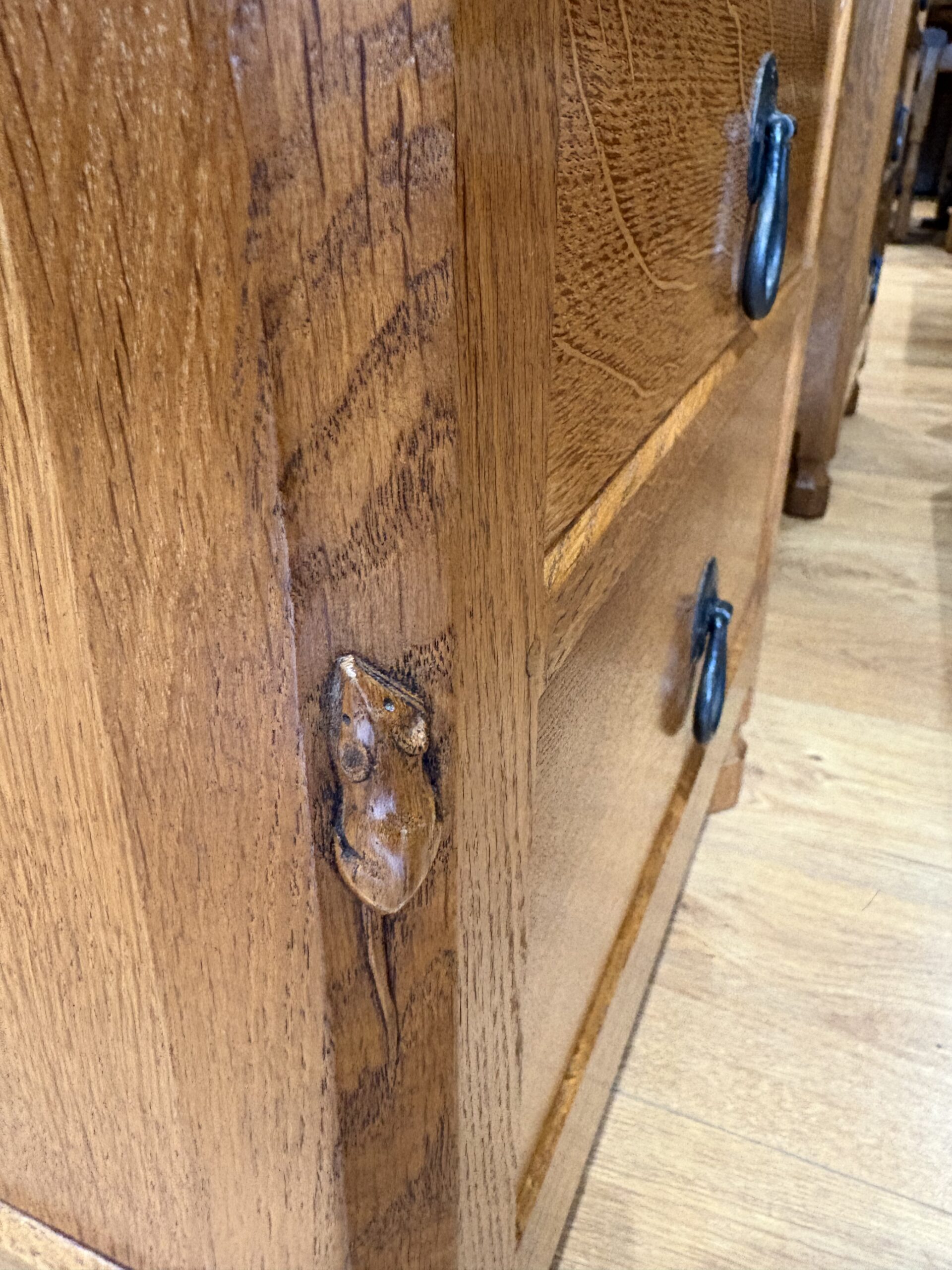 ROBERT MOUSEMAN THOMPSON RARE LARGE DOUBLE SIDED PARTNERS DESK - Image 6