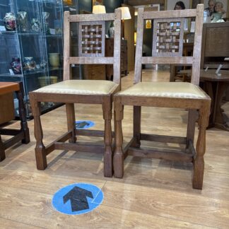 ALBERT JEFFRAY EAGLEMAN LATTICE BACK DINING CHAIRS