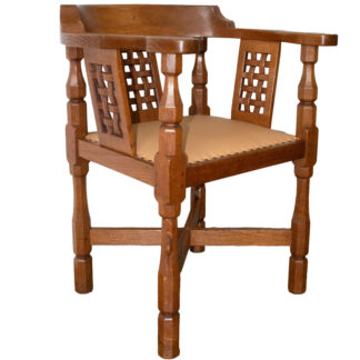 ROBERT MOUSEMAN THOMPSON OAK MONK'S CHAIR