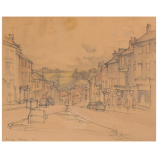 DOUGAS PITTUCK THE BANK, BARNARD CASTLE WATERCOLOUR